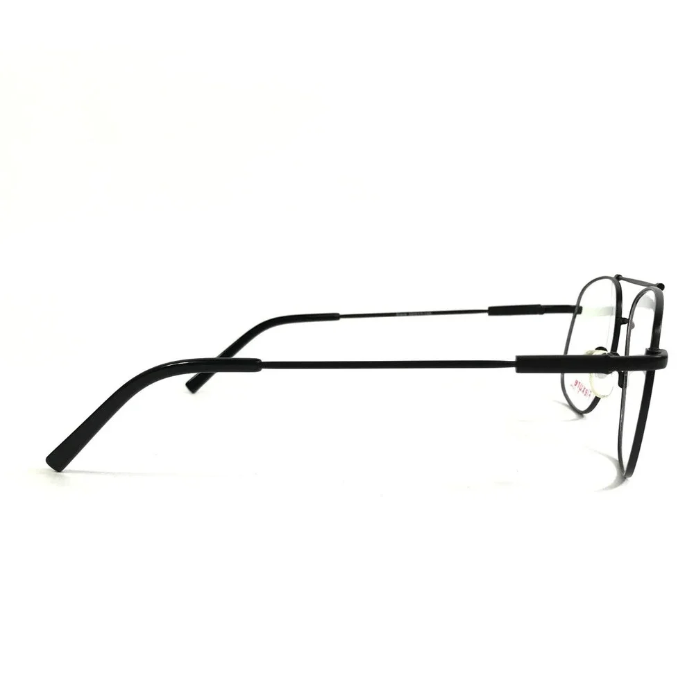 Flexure by Capri Eyeglasses Frames FX10 Black Aviator Wire Rim 55-17-145